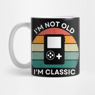 I'm not old, I'm Classic | Handheld Console | Retro Hardware | Vintage Sunset | '80s '90s Video Gaming Mug